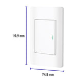 Placa armada blanca 1 interruptor 3 módulos, Lisboa, Volteck 47962