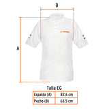 Playera tipo polo blanca, para caballero, talla XG, Truper 60452