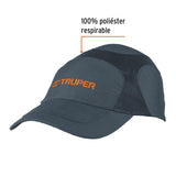 Gorra color gris 100% poliéster respirable, Truper 60435