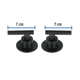 Juego de 2 manerales para regadera, palanca, negro, Tubig, Foset 46877