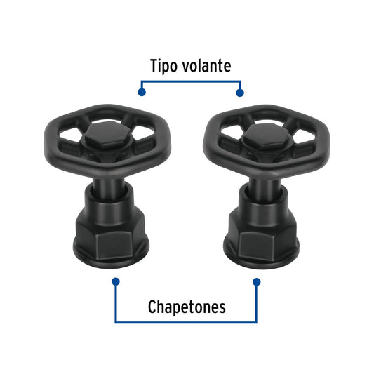 Juego de 2 manerales para mezcladora, volante, negro, Tubig, Foset 46871
