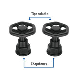 Juego de 2 manerales para mezcladora, volante, negro, Tubig, Foset 46871