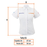 Camisa blanca para dama, manga corta talla XG, Truper 62104