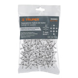 Bolsa con 100 separadores huecos de 7mm para losetas, Truper 102683