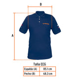Playera tipo polo azul, para caballero, talla XXG, Truper 60461