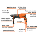 Rotomartillo SDS Plus 3 Joules, 800W, Truper 103066