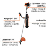 Desmalezadora a gasolina 33 cc mango 'bici', 18' corte 11029