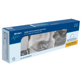 Jgo acc p/baño con jabonera metálica,cromo/oro, 6 pzas, Foset 48343