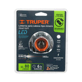Linterna de minero, 80 lúmenes, 1 LED, recargable, Truper 102129