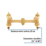 Mezcladora de bronce de empotrar, 1/4 vuelta, Foset 46908
