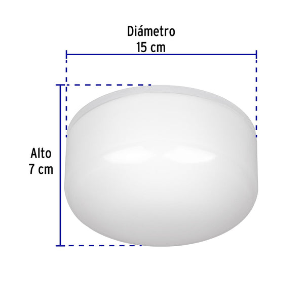 Luminario de LED 15 W tipo plafón, base E26, Volteck 49804