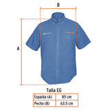 Camisa de mezclilla para caballero, manga corta talla XG, Truper 60343