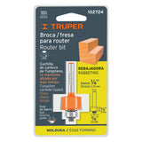 Broca para router, rebajado, 7/8' con balero, Truper 102724