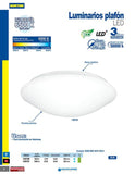 Luminario LED plafón 20W luz fría Surtek 136731