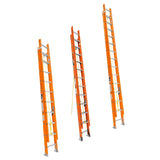 Escalera de extensión, tipo II, 28 peldaños, fibra de vidrio 100229