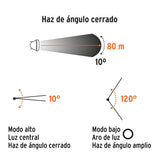 Linterna de minero LED/COB 80 lm recargable, Truper 102150
